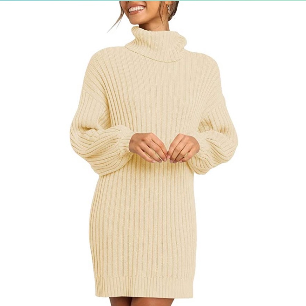 Turtleneck sweater dress